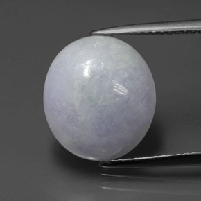6.53カラットの天然ラベンダーヒスイ輝石（ジェダイト）（13.7×12.3 mm・オーバルカット）