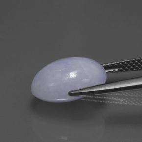 6.57カラットの天然ラベンダージェダイト、オーバルカット、オペーク