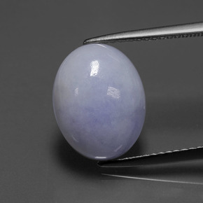 6.60カラットの天然ラベンダーヒスイ輝石（ジェダイト）（13×10 mm・オーバルカット）