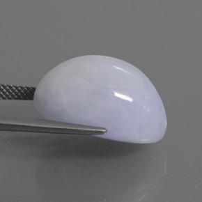 24.47カラットの天然ラベンダージェダイト、オーバルカット、オペーク