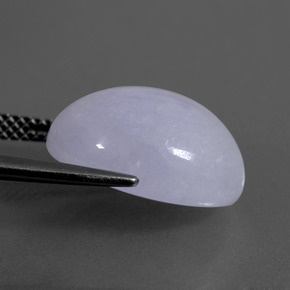 11.64カラットの天然ラベンダージェダイト、オーバルカット、半透明