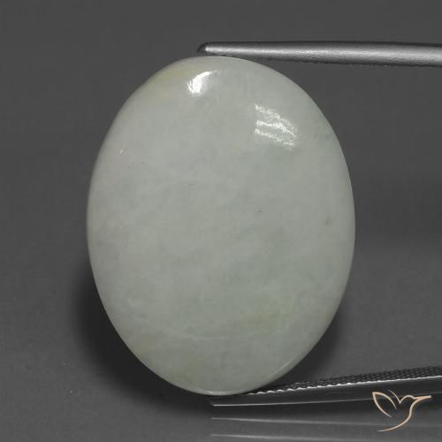 38.56カラットのグリーンジェダイト、28.3 x 22.2mmオーバルカット、ミャンマー産, Photo A