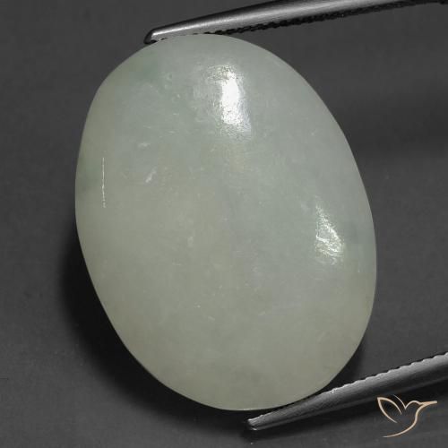 39.75ct 天然 ミディアムグリーン ジェダイト, 楕円形, 半透明