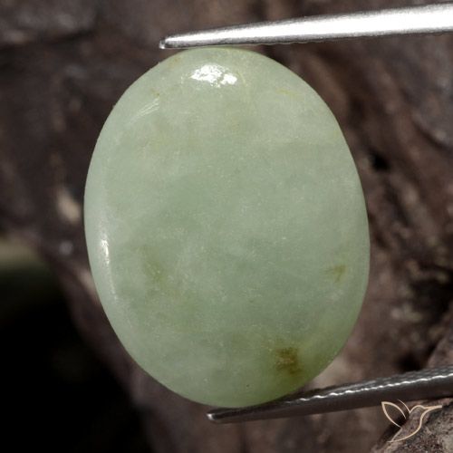 12.72ct 天然 グレーグリーン ジェダイト, 楕円形, 半透明