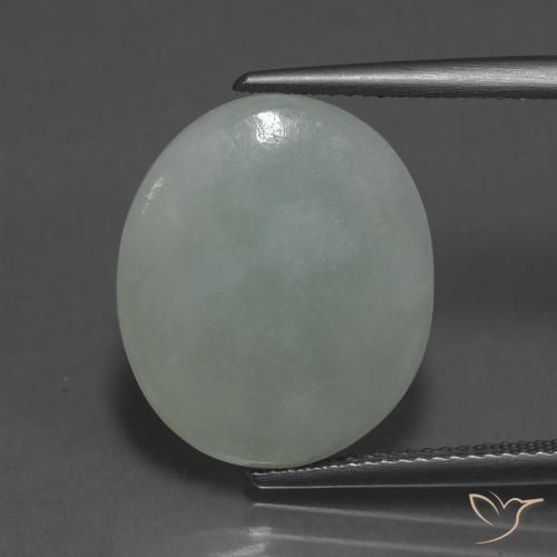 10.74ct 天然 ミディアムグリーン ジェダイト, 楕円形, 半透明