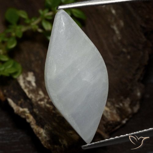 6.74ct 天然 グレーがかったホワイト ジェダイト, マーキーズ, 半透明