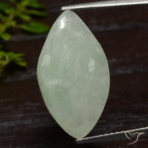 6.77ct 天然 薄いヘーゼルグリーン ジェダイト, マーキーズ, 半透明