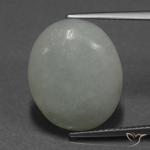 10.08ct 天然 ミディアムグリーン ジェダイト, 楕円形, 半透明