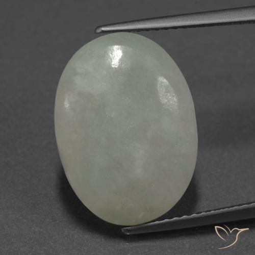 9.31ct 天然 ミディアムグリーン ジェダイト, 楕円形, 半透明
