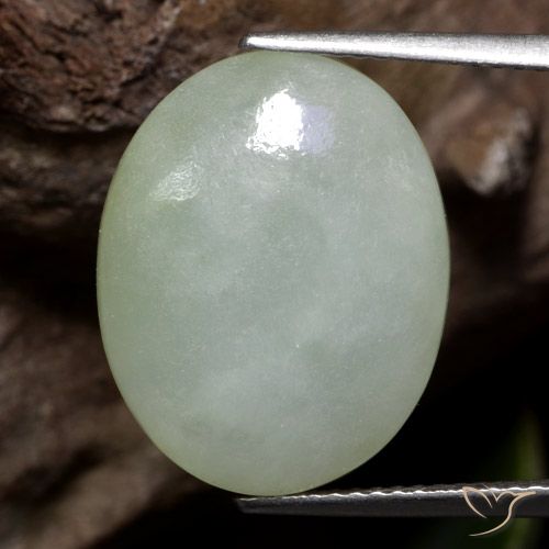 9.17ct 天然 グレーグリーン ジェダイト, 楕円形, 半透明
