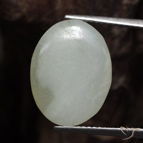 7.64ct 天然 ミディアムグリーン ジェダイト, 楕円形, 半透明