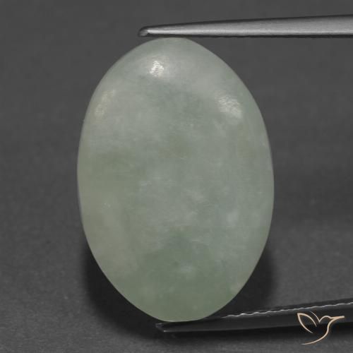 9.94ct 天然 グレーグリーン ジェダイト, 楕円形, 半透明