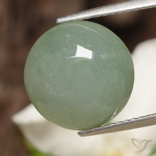 7.82ct 天然 ライトグリーン ジェダイト, ラウンド, 半透明