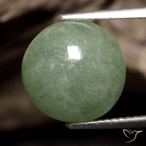 7.98ct 天然 ミディアムグリーン ジェダイト, ラウンド, 半透明