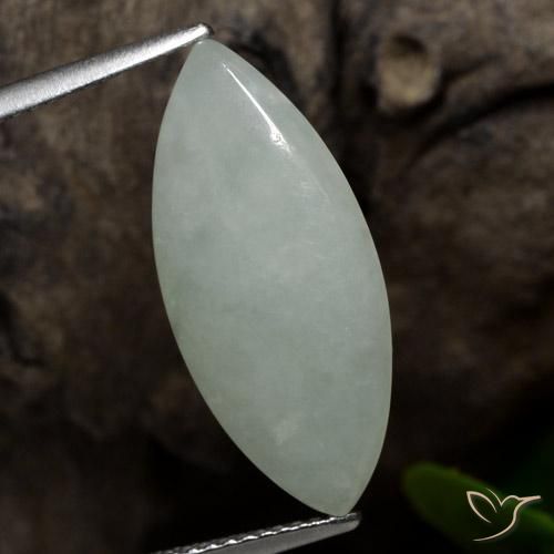 7.16ct 天然 ライトグリーン ジェダイト, マーキーズ, 半透明