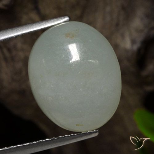 8.05ct 天然 グレーグリーン ジェダイト, 楕円形, 半透明