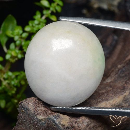 21.29ct 天然 非常に薄い灰色 ジェダイト, 楕円形, 半透明