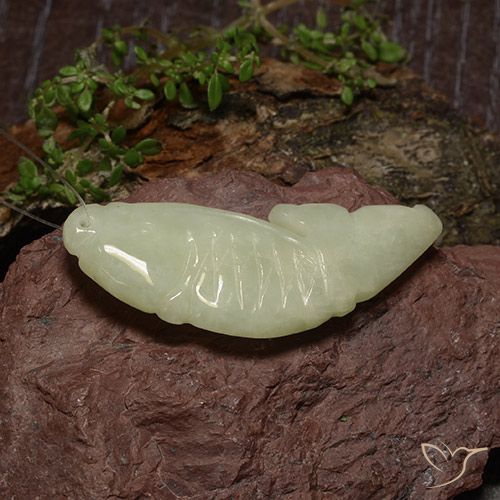 29.51ct 天然 ミディアムイエローグリーン ジェダイト, ファンシー, 半透明