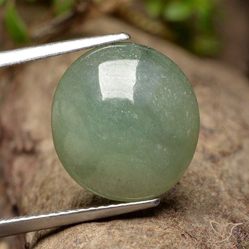 7.87ct 天然 Medium Light Green ジェダイト, 楕円形, 半透明