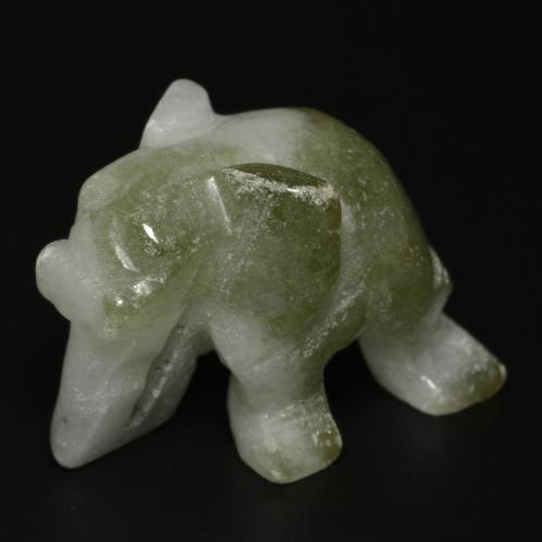 55.46カラットの天然マルチカラーグリーンヒスイ輝石（ジェダイト）（26.1×16.1 mm・ファンシーシェイプ）