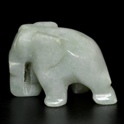 53.78カラットの天然薄いグレージェダイト、ファンシーシェイプ、オペーク