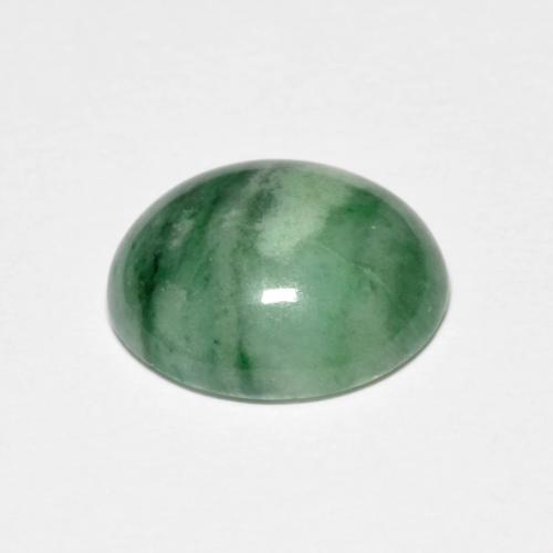 3.97カラットの天然モスグリーンヒスイ輝石（ジェダイト）（11.5×10 mm・オーバルカット）
