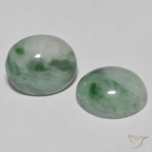 9.78ctw 天然 Medium Light Green ジェダイト, 楕円形, オペーク
