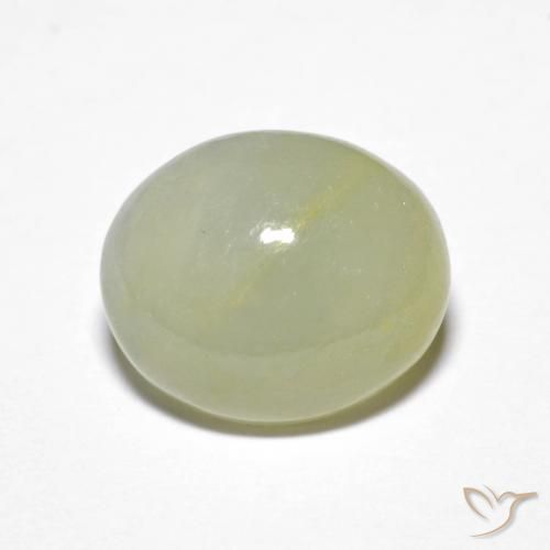 4.62ct 天然 ミディアムグリーン ジェダイト, 楕円形, 半透明