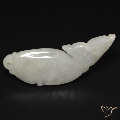 28.60ct 天然 薄いグリーンホワイト ジェダイト, ファンシー, 半透明