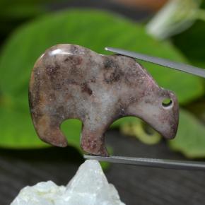 47.04カラットの天然マルチカラー碧玉、ファンシーシェイプ、オペーク