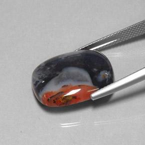 10.78カラットの天然マルチカラージャスパー（19.1×16 mm・クッションカット）