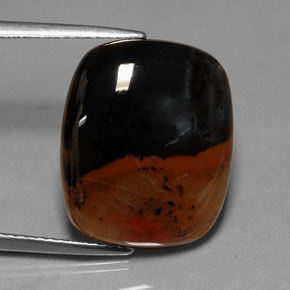 9.86カラットの天然マルチカラージャスパー（17.7×14.7 mm・透明）