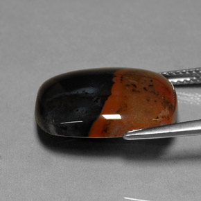 9.86カラットの天然マルチカラージャスパー（17.7×14.7 mm・透明）