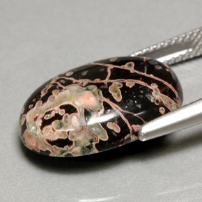 9.81カラットの天然マルチカラージャスパー（18×13.1 mm・オーバルカット）