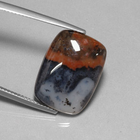 10.67カラットの天然マルチカラージャスパー（19.1×14 mm・クッションカット）