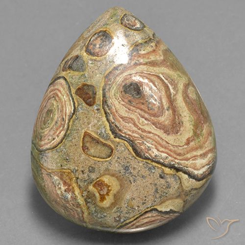 50.59ct 天然 マルチカラー 碧玉, 洋梨の形, オペーク