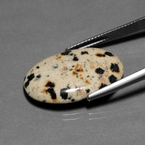 12.82カラットの天然マルチカラー碧玉、オーバルカット、オペーク