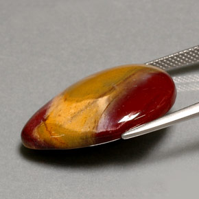 16.52カラットの天然マルチカラージャスパー（25.1×18.2 mm・洋梨の形）