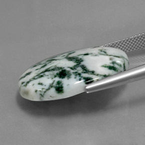 17.30カラットの天然マルチカラー碧玉、オーバルカット、オペーク