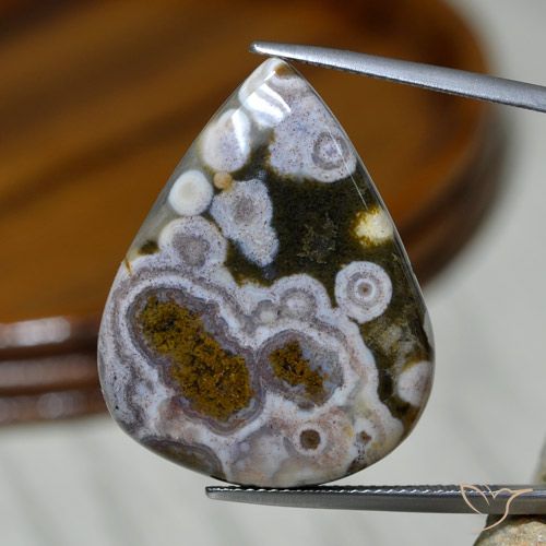 37.19ct 天然 マルチカラー 碧玉, 洋梨の形, オペーク
