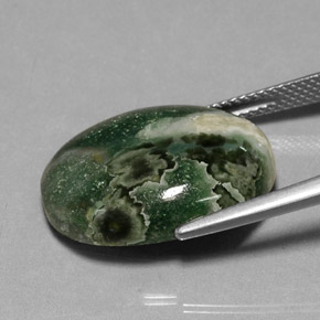 13.88カラットの天然マルチカラージャスパー（20.2×15.2 mm・オーバルカット）