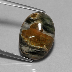 11.51カラットの天然マルチカラージャスパー（18.2×13.4 mm・オーバルカット）