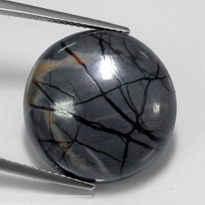 20.26カラットの天然マルチカラー碧玉、ラウンドカット、オペーク