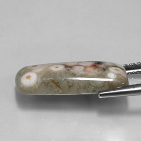 9.46カラットの天然マルチカラージャスパー（21.2×11 mm・ファンシーシェイプ）