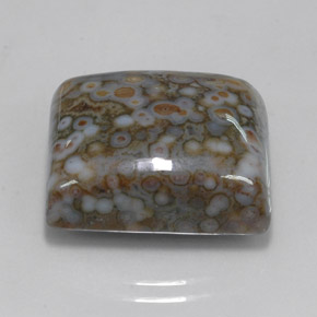 23.65カラットの天然マルチカラージャスパー（18.8×16.7 mm・四角）