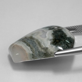 29.53カラットの天然マルチカラー碧玉、ファンシーシェイプ、オペーク