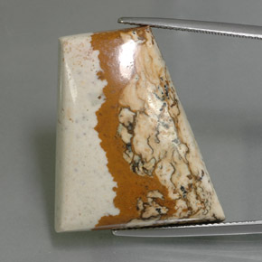 37.65カラットの天然マルチカラージャスパー（28.2×23.8 mm・ファンシーシェイプ）