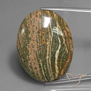 38.60ct 天然 マルチカラー 碧玉, 楕円形, オペーク