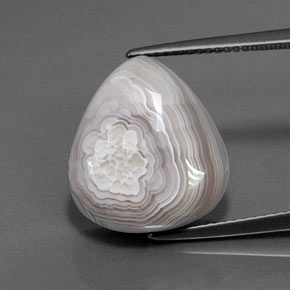 10.91カラットの天然マルチカラー碧玉、洋梨の形、オペーク