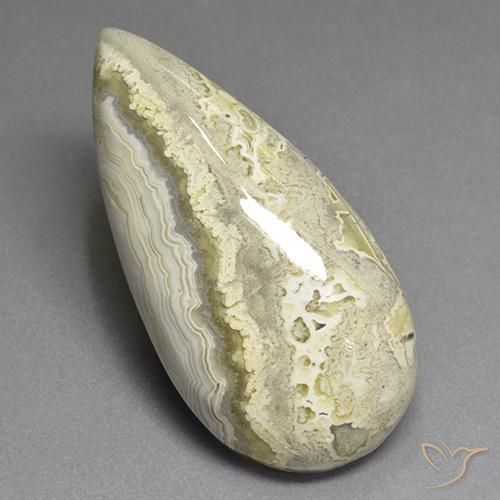 30.27ct 天然 マルチカラー 碧玉, 洋梨の形, オペーク